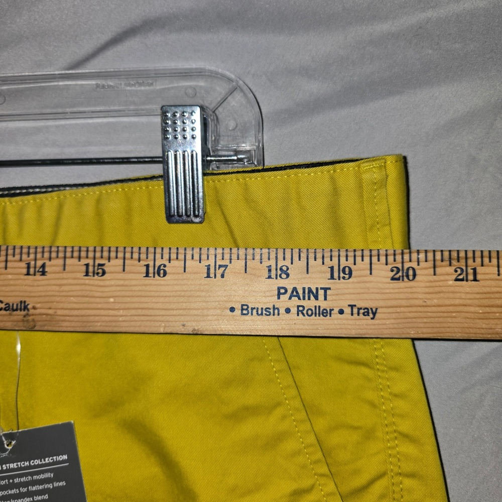 Eddie Bauer Shorts 16W Womens Yellow Legend Wash Stretch Lightly Curvy Slim - Picture 4 of 11